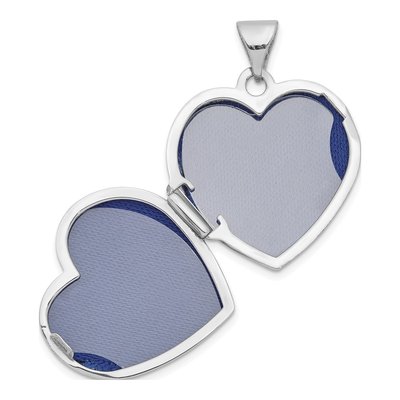 14K White Gold Tree of Life Heart Locket – view 5