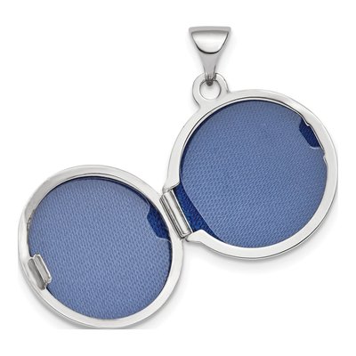 14K White Gold Round Locket – view 3
