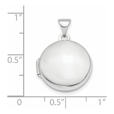14K White Gold Round Locket – view 4