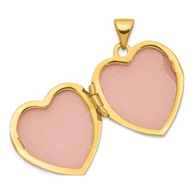 14K Yellow Gold Diamond Heart Locket – view 5