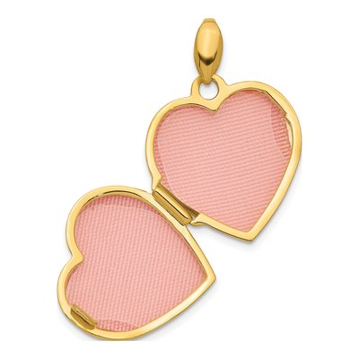 14K Yellow Gold Diamond Heart Locket – view 3