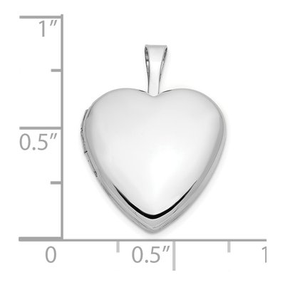 14K White Gold Heart Locket – view 4