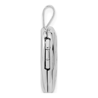 14K White Gold I LOVE YOU Heart Locket – view 3