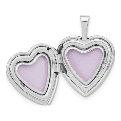 14K White Gold I LOVE YOU Heart Locket – view 6