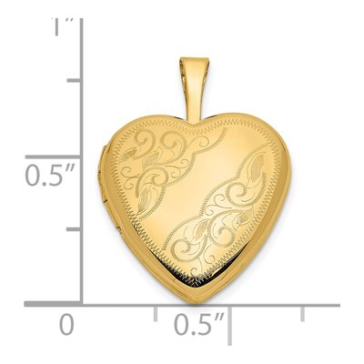 14K Yellow Gold Heart Locket – view 4