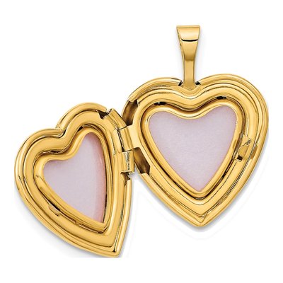 14K Yellow Gold Heart Locket – view 6