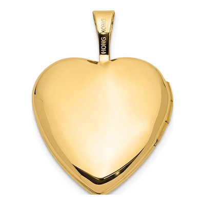 14K Yellow Gold Diamond Star Heart Locket – view 5