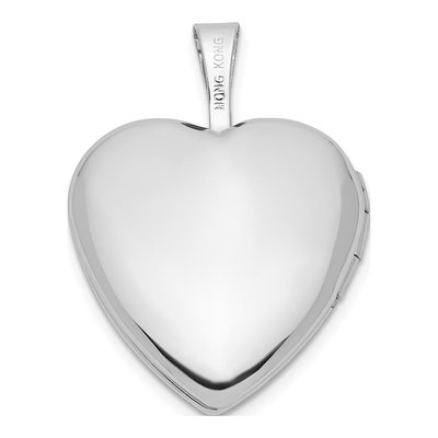 14K White Gold Diamond Star Heart Locket – view 5