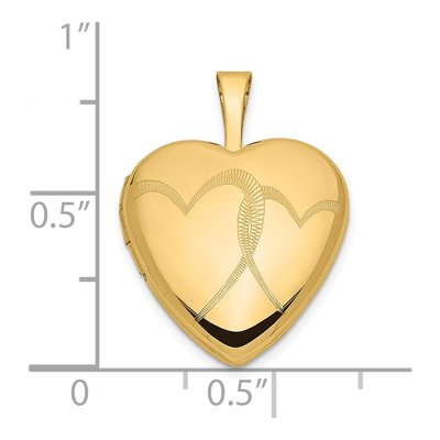 14K Yellow Gold Heart Locket – view 4