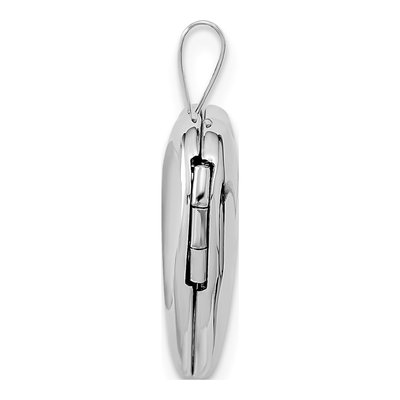 14K White Gold Two Hearts Locket – view 3