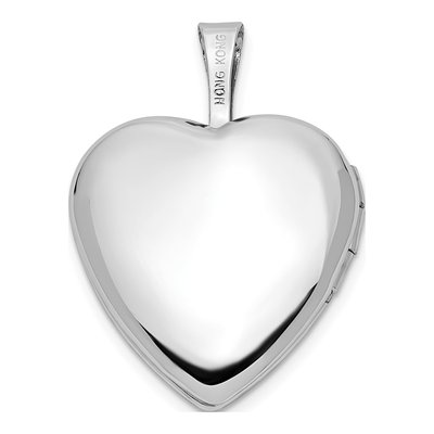 14K White Gold Two Hearts Locket – view 5