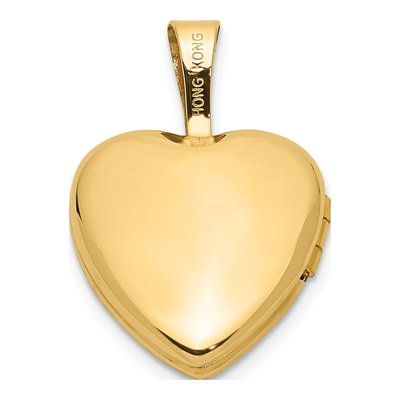 14K Yellow Gold Diamond Heart Locket – view 5