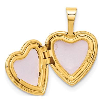 14K Yellow Gold Diamond Heart Locket – view 6