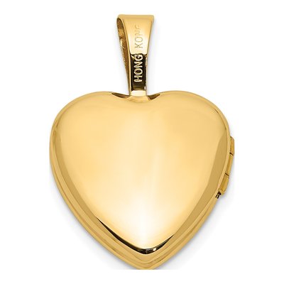 14K Yellow Gold Diamond Star Heart Locket – view 5