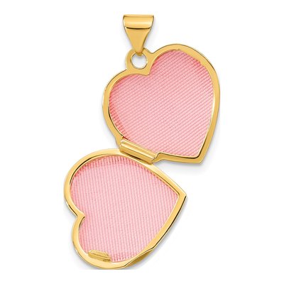 14K Gold Diamond Heart Locket, Two-Tone – view 5