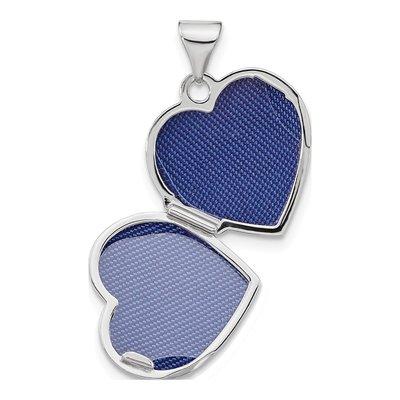14K White Gold Diamond Heart Locket – view 5