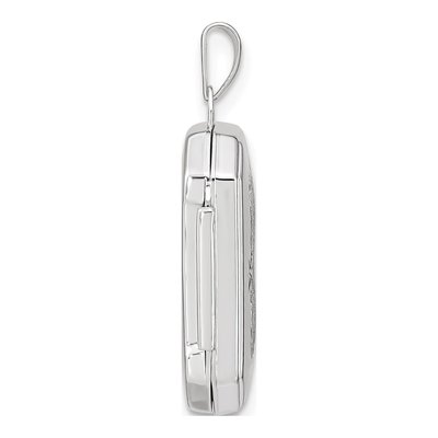 14K White Gold Rectangular Locket – view 3