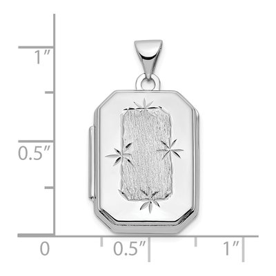 14K White Gold Rectangular Locket – view 4