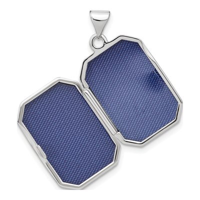 14K White Gold Rectangular Locket – view 6