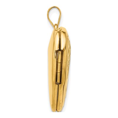 14K Yellow Gold Scrolled Heart Locket – view 3