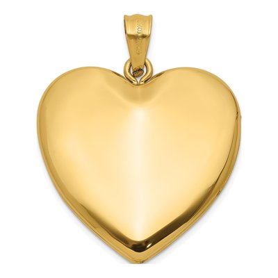 14K Yellow Gold 1/20 ct tw Diamond Star Heart Locket – view 4