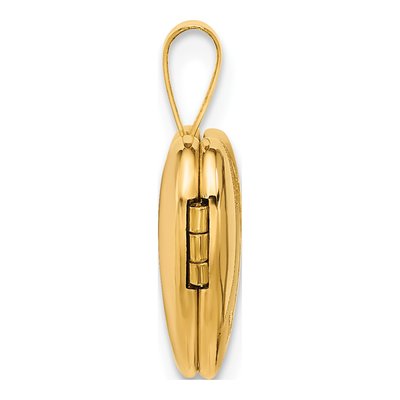 14K Yellow Gold Butterfly Heart Locket – view 3