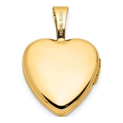 14K Yellow Gold Butterfly Heart Locket – view 4