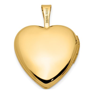 14K Yellow Gold Paw Print Heart Locket Pendant – view 4