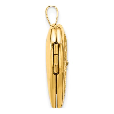 14K Yellow Gold 1/20 ct tw Diamond Heart Locket – view 3