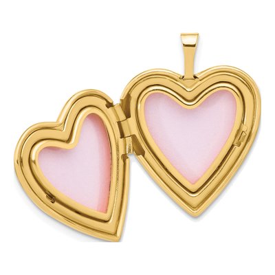 14K Yellow Gold 1/20 ct tw Diamond Heart Locket – view 5