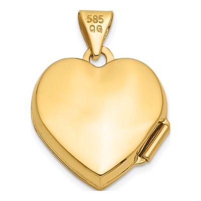 14K Yellow Gold Floral I LOVE YOU Heart Locket – view 4