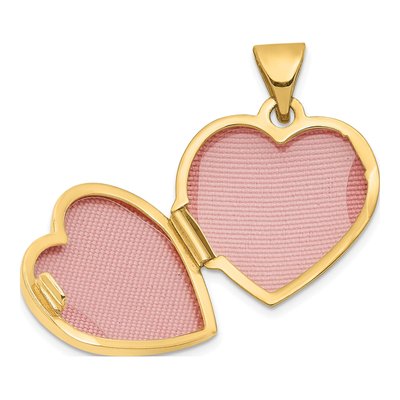 14K Yellow Gold Floral I LOVE YOU Heart Locket – view 5