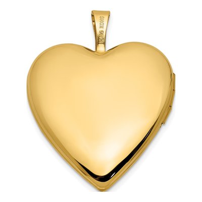 14K Yellow Gold Angel Wings Heart Locket – view 4