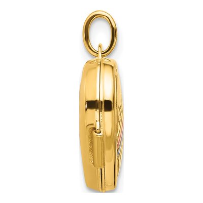 14K Yellow Gold Heart Locket – view 3