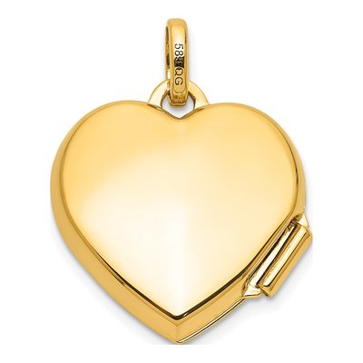 14K Yellow Gold Heart Locket – view 4