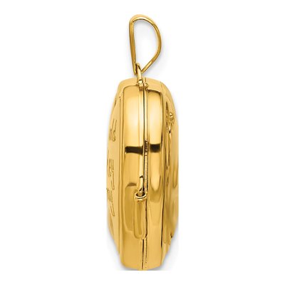14K Yellow Gold Reversible Heart Locket – view 3