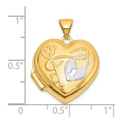14K Yellow Gold Reversible Heart Locket – view 6