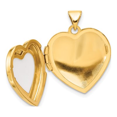 14K Yellow Gold Agate MOM Heart Locket – view 5