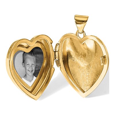 14K Yellow Gold Agate MOM Heart Locket – view 8