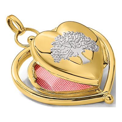 14K Yellow Gold Reversible Heart Locket – view 8