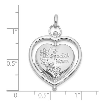 14K White Gold Heart Locket – view 4