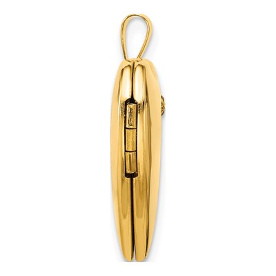 14K Yellow Gold 1/20 ct tw Diamond Heart Locket – view 3