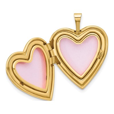 14K Yellow Gold 1/20 ct tw Diamond Heart Locket – view 5