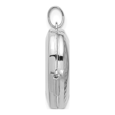 14K White Gold Diamond Heart Locket – view 3