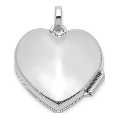 14K White Gold Diamond Heart Locket – view 5