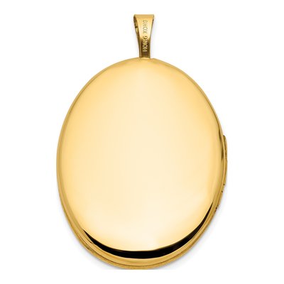 14K Yellow Gold Floral Scroll Oval Locket – view 3
