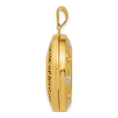 14K Yellow Gold Reversible Round Locket – view 2