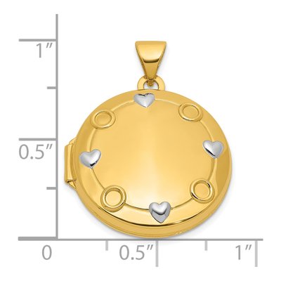 14K Yellow Gold Reversible Round Locket – view 5