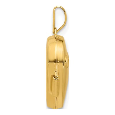 14K Yellow Gold Diamond Infinity Heart Locket – view 2