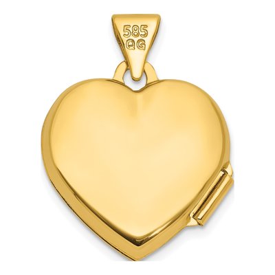 14K Yellow Gold Diamond Infinity Heart Locket – view 3